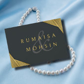 Cartons Réponse Royal Rustic Gold Elegant & musulman Mariage islam