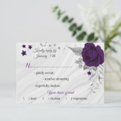 Cartons Réponse royal violet gris argenté choix de repas (Debout devant)