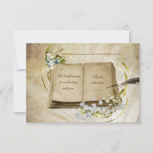 Cartons Réponse RSVP- Ancien Livre de Mariage