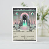 Cartons Réponse 🌌 "RSVP to the Dream : Weirdcore Mariage Card" 🌌 (Debout devant)