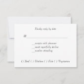 Cartons Réponse Ruban en faux satin doré, élégant, personnalisé, r (Dos)