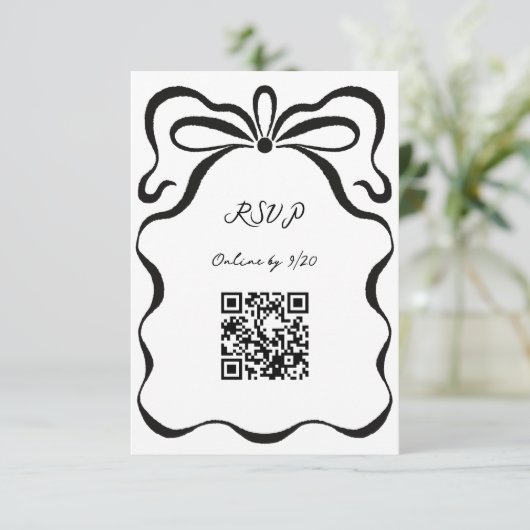 Cartons Réponse Rubans encastrés et code QR bow (Debout devant)