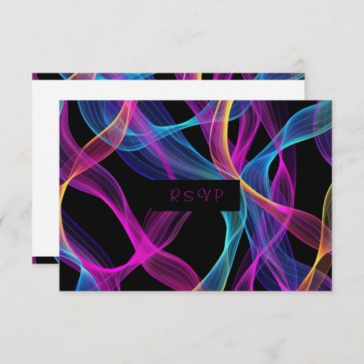 Cartons Réponse Rubans Neon Glow, Fleurs (Devant / Derrière)