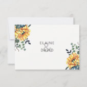 Cartons Réponse Russe Aquarelle Bourgogne Mariage de automne (Dos)