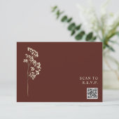 Cartons Réponse Russe Beet Red Gypsophila QR Code Mariage (Debout devant)