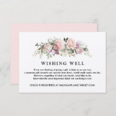 Cartons Réponse Russe Blush Mariage Wishing Well Card (Devant / Derrière)
