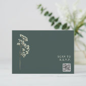 Cartons Réponse Russe Emerald Gypsophila QR Code Mariage (Debout devant)