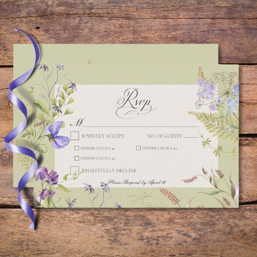 Cartons Réponse Russe Lavande & Sage Fleur sauvage Sage Dîner