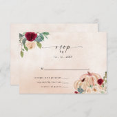 Cartons Réponse Russe moderne Citrouille Mariage de automne de pay (Devant / Derrière)