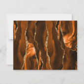 Cartons Réponse Rust Gold Agate Options de repas Noir Mariage noir (Dos)