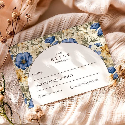 Cartons Réponse Rustic Autumn Botanical Wedding