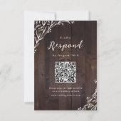 Cartons Réponse Rustic Barn Boho Floral Country Code QR (Devant)