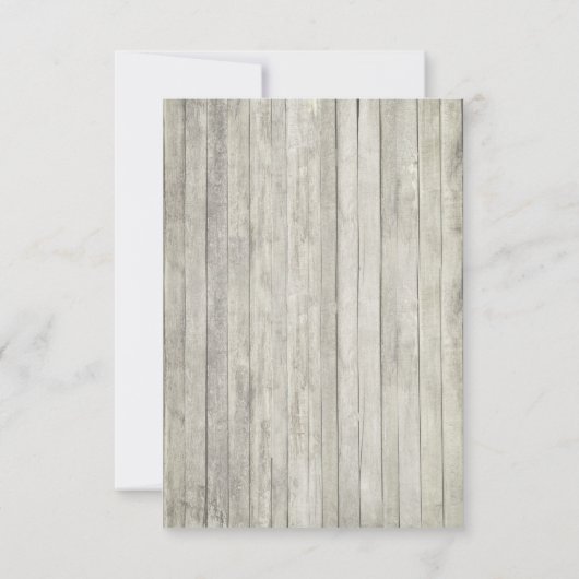 Cartons Réponse Rustic Beach String éclaire le mariage en bois RSV (Dos)
