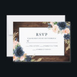 Cartons Réponse Rustic Blush Rose & Navy Élégant Mariage Printemps<br><div class="desc">Rustic Blush Rose & Navy Elegant Spring Wedding Carte RSVP Voir l'invitation et la collection correspondante</div>