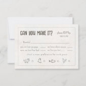 Cartons Réponse Rustic Boho Décontracté Funny Mariage ID1109 (Devant)