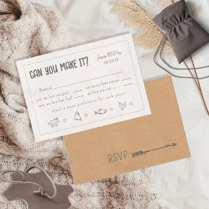 Cartons Réponse Rustic Boho Décontracté Funny Mariage ID1109