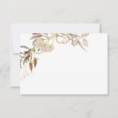 Cartons Réponse Rustic Boho Delicate Fall Wildflowers Wedding (Dos)