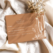 Cartons Réponse Rustic Cactus Mariage paysage du désert