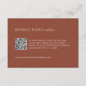 Cartons Réponse Rustic Copper QR Code Editorial Modern Wedding (Devant)