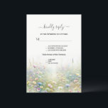 Cartons Réponse Rustic Country Watercolor Fleur sauvage Mariage<br><div class="desc">Design de charme avec fleurs sauvages d'aquarelle douce,  calligraphie moderne. Utilisez l'outil Personnaliser pour ajouter vos informations. Les éléments correspondants se trouvent dans ma collection de Mariages Fleur sauvage.</div>