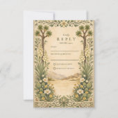 Cartons Réponse Rustic Desert Botanical Wedding (Devant)
