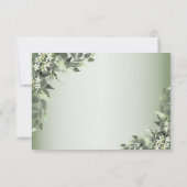 Cartons Réponse Rustic Floral Greenery Eucalyptus Leaves (Dos)
