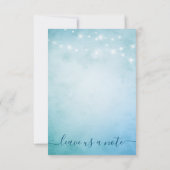 Cartons Réponse Rustic Floral Watercolor Elegant Beach Wedding (Dos)