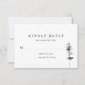 Cartons Réponse Rustic Forest Mountain Woodland Response Card (Devant)