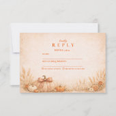 Cartons Réponse Rustic Gingham Pumpkin Fall Graduation (Devant)