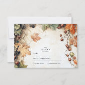 Cartons Réponse Rustic Grapevine Mariage d'automne (Devant)