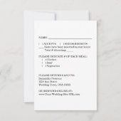 Cartons Réponse Rustic Lake Tahoe Elegant Script Wedding (Dos)