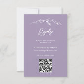 Cartons Réponse Rustic Lavender Fleur sauvage en ligne QR Code Mar (Devant)