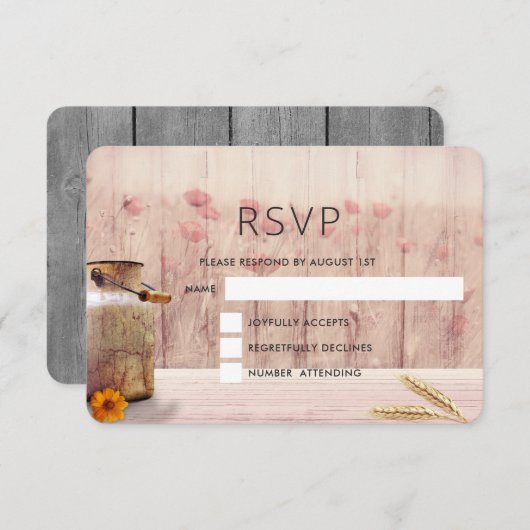 Cartons Réponse Rustic Milk (Devant / Derrière)