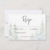 Cartons Réponse Rustic Mountain Winter Scene Aquarelle Pas de dîne (Devant)