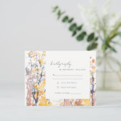 Cartons Réponse Rustic Pastel Automne Mariage Paysage d'automne (Debout devant)