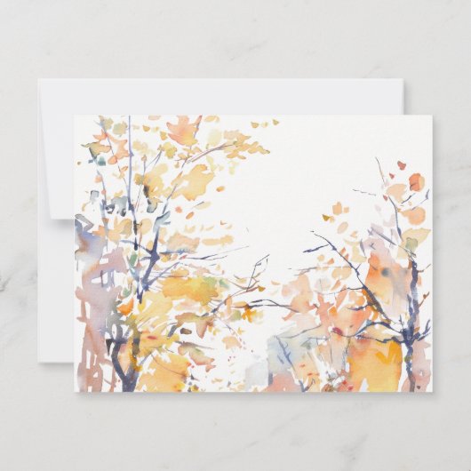 Cartons Réponse Rustic Pastel Automne Mariage Paysage d'automne (Dos)