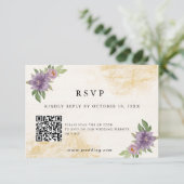 Cartons Réponse Rustic Summer aesthetic Wildflower Wedding (Debout devant)