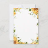 Cartons Réponse Rustic Sunflowers Mason Jar Arch Wedding (Dos)