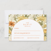 Cartons Réponse Rustic Vintage Floral Wedding (Devant)