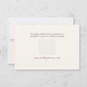 Cartons Réponse Rustic Watercolor Peach and Green Minimal Wedding (Dos)