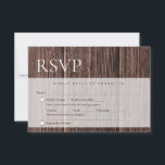 Cartons Réponse Rustic Wedding meal choices dark Wood<br><div class="desc">Enhance the rustic charm of your dark Wood Tree Rustic Wedding with our Meal Choices RSVP Cards. These cards are not just a practical component of your wedding planning; they are a personalized and rustic touch that complements the natural beauty of your celebration. The dark wood grain design adds a...</div>