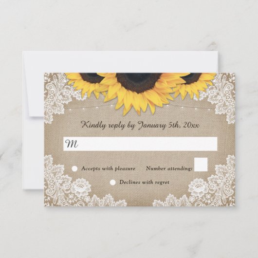 Cartons Réponse Rustic Wood Burlap (Devant)