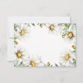 Cartons Réponse Rustic Wood Daisies Floral Wedding (Dos)
