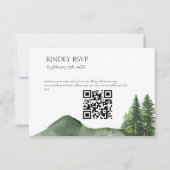 Cartons Réponse Rustic Woodland Mountain Forest Détails du Mariage (Devant)