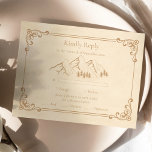 Cartons Réponse Rustic Woods Mountain Mariage<br><div class="desc">Répondez à l'appel de la nature et confirmez votre présence avec notre carte RSVP de mariage À feuillage persistant d'arbre de la forêt de montagne rustique. Conçu pour compléter la sérénité d'un mariage de forêt de montagne, cette carte vous permet de confirmer votre présence au milieu de la beauté tranquille...</div>