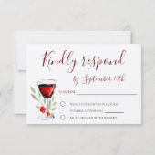 Cartons Réponse Rustique 60e anniversaire Red Wine Party Kraft (Dos)