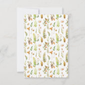 Cartons Réponse Rustique Automne quitte Boho Mariage de automne Ca (Dos)