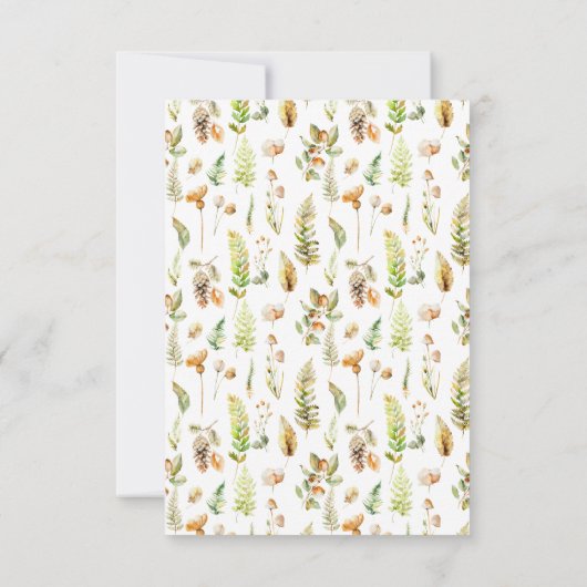 Cartons Réponse Rustique Automne quitte Boho Mariage de automne Ca (Dos)