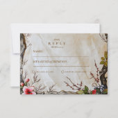 Cartons Réponse Rustique Berry Mariage d'automne (Devant)