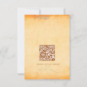 Cartons Réponse Rustique Bohémien Toscane Automne QR Mariage (Dos)